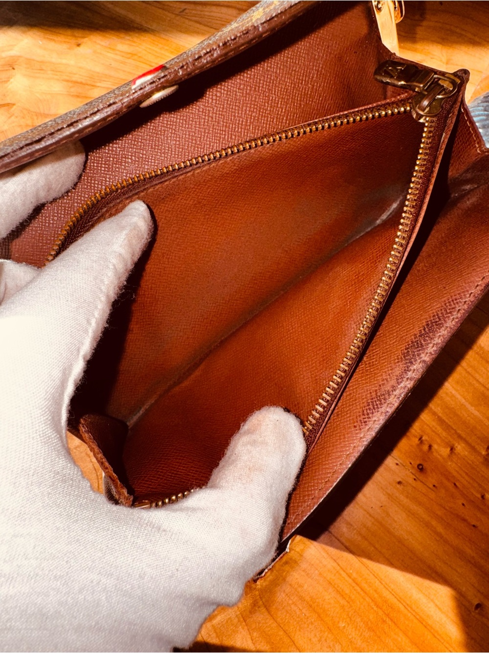 Louis Vuitton vintage Sarah monogram long wallet converted Crossbody 1999 - Picture 8 of 15